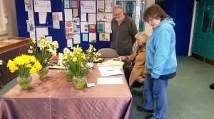 Members of the congregation of Redruth Wesleyan Chapel viewing the exhibition