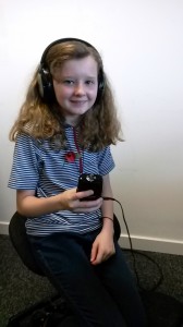 Maisie of 7th Camborne Guides was trained to make digital recordings of people's memories.