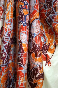 Detail of a Notting Hill carnival sari by Shema Ladva