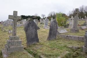 The graves of two women killed in an explosion at Hayle Explosives Factory in 1916 