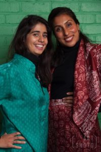 Shilpa, pictured here with her atelier manager Nikita, now has her own fashion label, the House of Bilimoria, combining classic tailoring with an Eastern twist. Photo credit: Amanda Rose Photo